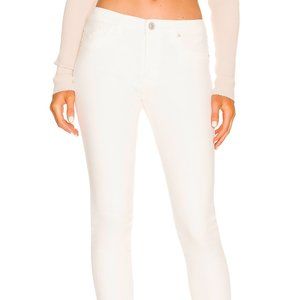 Hudson White Skinny Jeans Mid-Rise Nico